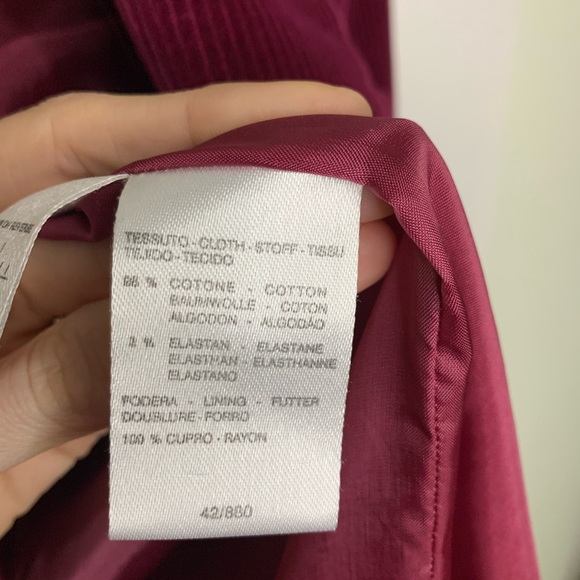 MaxMara Corduroy Velvet Jacket Blazer Plum 10 - Picture 12 of 14